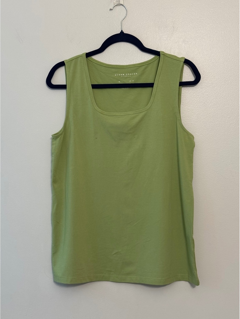 Susan Graver Essentials Women's Green Sleeveless Tank Top Size S